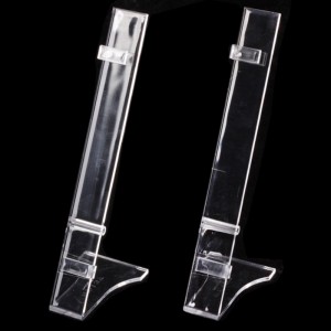 TMJ PP- 587 Clear Acrylic Single Watch Displayer Curved Plastic Wrist Watch Survices Stands