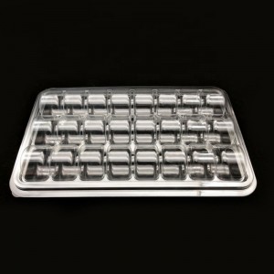 Χονδρικό προσαρμοσμένο μέγεθος macarons κουτί σαφές καραμέλα αποικοδομήσιμο μεσημεριανό κουτί