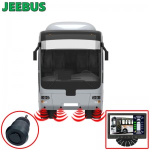 Όχημα Coach Bus Parking Radar Sensor Monitor System HD 1080P Αντίστροφη φωτογραφική μηχανή με 16 Sensors Detection Blind Spot Vision Digital Warning