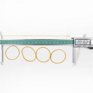 Υψηλής ελαστικότητας αντιδιαβρωτικό κίτρινο διαφανές λαστιχένιο δακτύλιο από εργοστάσιο με δυνατότητα προσαρμογής χονδρικής