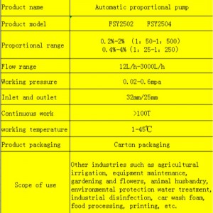 Αυτόματη αναλογική αντλία λιπάσματος