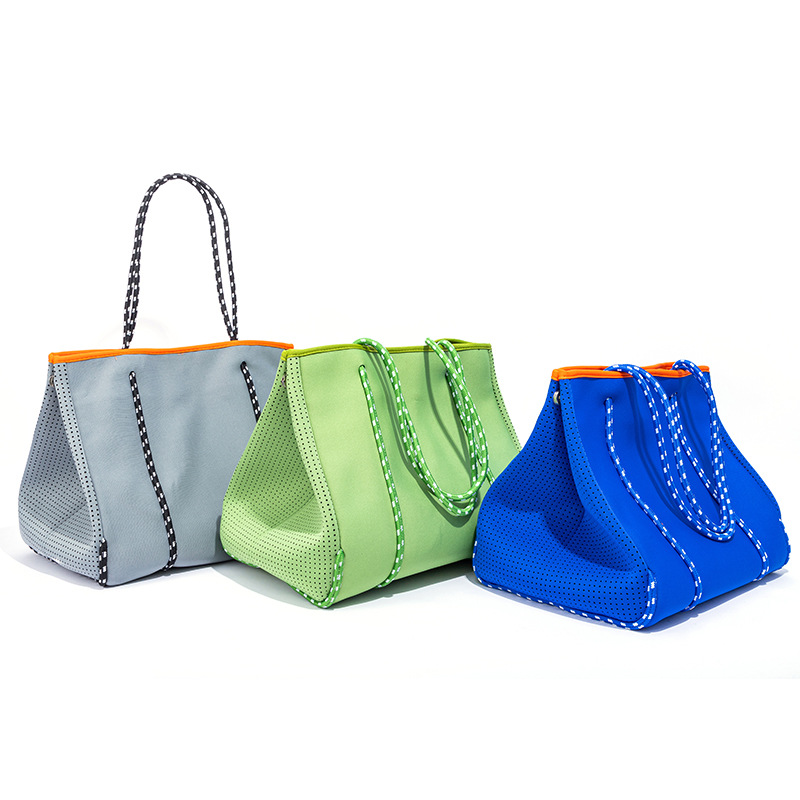 Χονδρική τυπωμένη τσάντα παραλίας Neoprene Fashion Beach Αδιάβροχη τσάντα Tote Neoprene Beach σε απόθεμα για πώληση