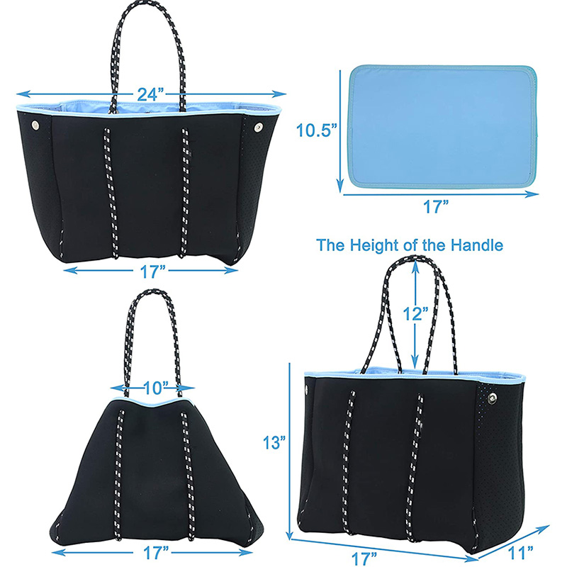 Μόδα σχεδιασμός πολυλειτουργική μοντέρνα νεοπρενική παραλία tote τσάντα τσάντα tote cross σώμα ώμου τσάντα μεγάλο ψώνια τσάντα νεοπρενίου