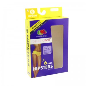 Ενδείξεις ενδυμάτων Εσώρουχα Εσώρουχα Κουτί, Κάρτα παραθύρου.