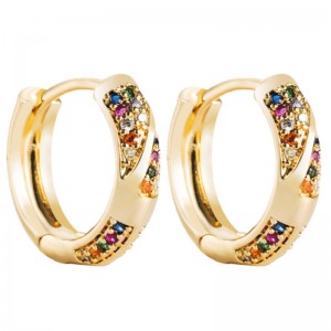 Ins ευρωπαϊκού και αμερικανικού εθνοτικού στυλ Σκουλαρίκια δημιουργικά γεωμετρικά κοίλα σκουλαρίκια Γυναικεία χάλκινα επιχρυσω...