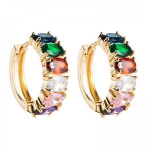 Διασταυρούμενα αξεσουάρ μόδας άγρια ​​ζιργκόν ένθετα σκουλαρίκια κυρίες χρυσά επιχρυσωμένα ευρωπαϊκά και αμερικανικά απλά σκο...