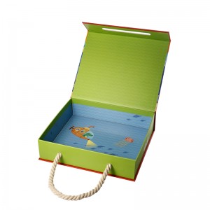 Χονδρικό έθιμο λογότυπο ανακυκλωμένο παιχνίδι παζλ χαρτόνι μαγνητικό κουτί συσκευασίας δώρου με λαβή