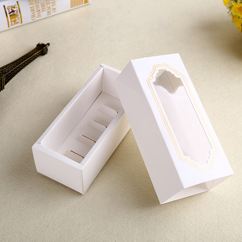 Ανακύκλωση τύπου συρτάρι αποθήκευση κουτί τροφίμων κουτί τροφίμων λευκό κουτί χαρτιού μακαρόν