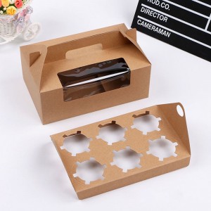 Fancy Cupcake Box 6 δοχείο για πακέτο τροφίμων κέικ