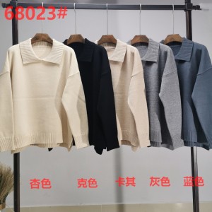 Χαλαρή και κομψή απλή δεμένη πτερυγία ενιαία κορυφή 68023#