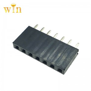 1x7p 180 ° Κάθετη πρίζα πείρου εμβλημάτων θηλυκό υποδοχή H8,5mm