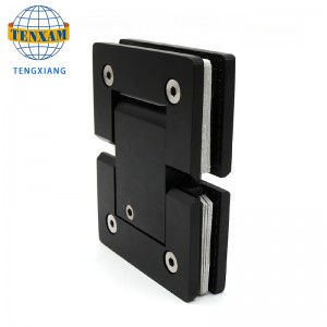 Μπάνιο Μαύρη γυάλινη πόρτα μεντεσέ ρυθμίστε την πόρτα ντους με άρθρωση μεντεσέδες