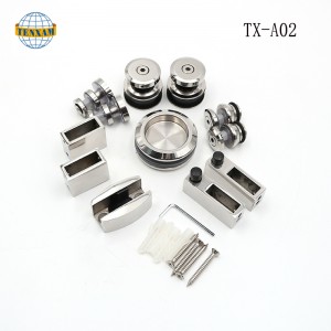 Κορυφαία κρεμαστή συρόμενη πόρτα τροχών κυλίνδρων, γυαλί συρόμενο ντους κυλίνδρου