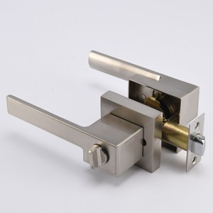 S7809 Σύγχρονη Πλατεία Πλαίσιο Απορριμμάτων Πόρτα για υπνοδωμάτιο ή μπάνιο, κουμπιά πόρτας κλειδαριάς χωρίς κλειδί σε σατέν νικέλιο