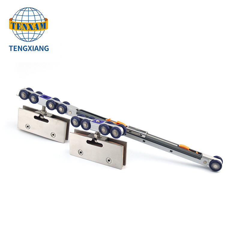 Αξεσουάρ επίπλων Οδηγός παρακολούθησης Ξύλινο συρόμενο ρολό πόρτας με 8 τροχούς