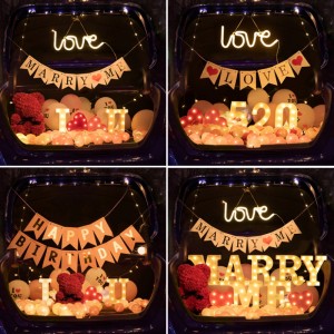 Προσαρμοσμένο αλφάβητο Αραβικό Αριθμός Marque Φώτα 3D LED επιστολή σημάδι νυχτερινό φως υπαίθρια για Bar Hotel Γάμος Φεστιβάλ Διακόσμηση