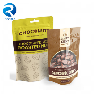 Προσαρμοσμένη πλαστική τσάντα συσκευασίας φερμουάρ, τσάντα συσκευασίας τροφίμων με επανασφραγιζόμενο φερμουάρ