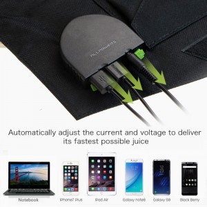 Πτυσσόμενο ηλιακό πάνελ 18V 100W φορητό εξωτερικό ηλιακό φορτιστή για κάμπινγκ