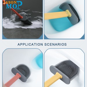 JASON Οικιακός καθαρισμός Πλαστική τουαλέτα Βούρτσα επίπεδης μαλακής σιλικόνης με