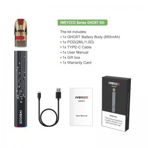 Iweycco ghost vape 650mah 12w pod kit ηλεκτρονικό τσιγάρο 2ml φυσίγγιο εξατμιστή για εσάς