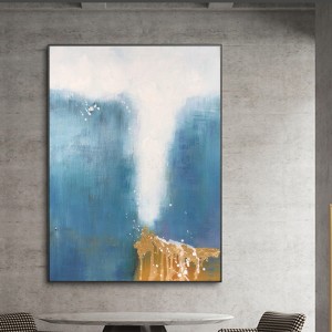 Χέρι ζωγραφισμένα μεγάλη αφηρημένη πετρελαϊκή ζωγραφική καμβά σύγχρονη ζωγραφική τέχνης τοίχων για ζωντανό δωμάτιο