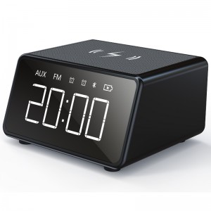 FB-CR012W 1.4ιντσών ραδιόφωνο Bluetooth Clock με ασύρματο φορτιστή QI