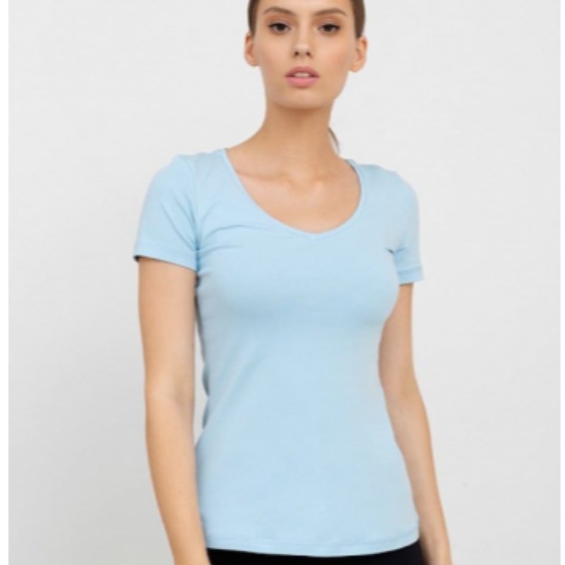 Slim Fit T-Shirt σε γαλάζιο