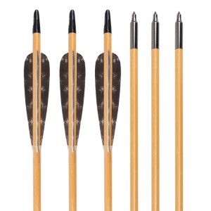 Elong Εξωτερική 117025-01 OD8MM 32inch Ξύλινο Arrow Τοξοβολία Παραδοσιακή Σκοποβολή τόξου