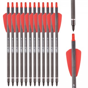 Nika Archery 113167-02 ID6.2mm 7.5inch άνθρακα ινών Crossbow Bolts Πλαστικό Nock Τοξοβολία Σκοποβολή Cobra Σύστημα Adder/R9/RX