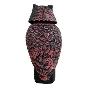 Ρεαλιστική πτηνά Traner πλαστική κουκουβάγια σκιάχτρο με περιστρεφόμενο κεφάλι και ήχο για κήπο ναυπηγείο απωθητικό υπαίθριο έλεγ...