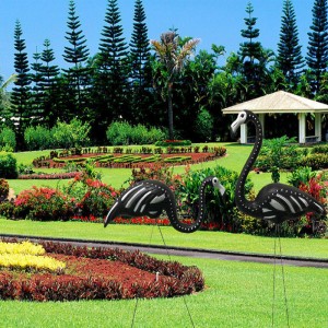 Μαύρο σκελετό φλαμίνγκο φλαμίνγκο αποκριές πλαστικό φλαμίνγκο χλοοτάπητα διακοσμητικά zombie γκαζόν στολίδι