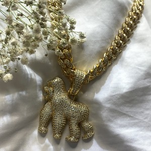 Προσωπικότητα King Kong Rooing Gorilla Zircon κρεμαστό κόσμημα