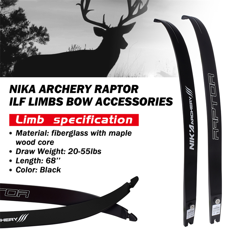 Nika Archery 270007 25h @ 68inch ilf Τοξοβολία Recurve Bow Limb για Recurve Bow Set Στόχος Κυνήγι και Σκοποβολή