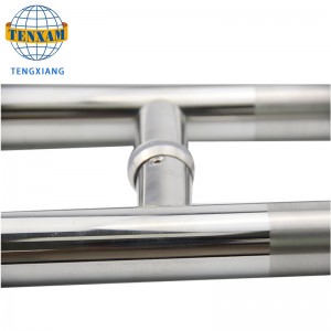 Προσαρμοσίσιμος σύγχρονος κυκλικός σωλήνας H τύπου από ανοξείδωτο χάλυβα ολίσθηση πόρτα πόρτα μπάνιου αξεσουάρ ντους πόρτα λαβή...