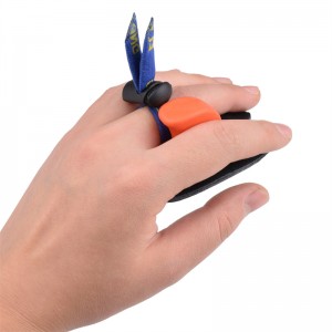 Elong Outdoor 42FT05 LH M μεγέθους τοξοβολία δάχτυλο δάχτυλο δάχτυλο Προστατευτικό δάχτυλο Δερμάτινα Σκοποβολή