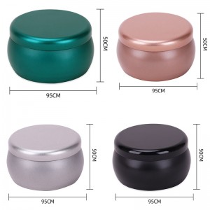 Προσαρμοσμένο φιλικό προς το περιβάλλον Matte Black Άδειο Κερί Βάζο με Lid95 * 50mm