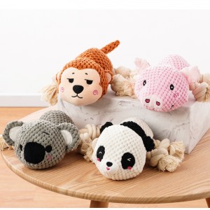 Βελούδινο παιχνίδι σκύλου σχοινί