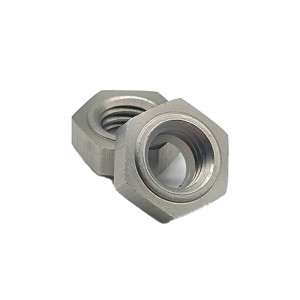 Χάλυβας άνθρακα Hex καρύδι ενσωματωμένο δαχτυλίδι από καουτσούκ από ανοξείδωτο χάλυβα ακρίβεια CNC Turning μέρη CNC