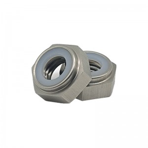 Χάλυβας άνθρακα Hex καρύδι ενσωματωμένο δαχτυλίδι από καουτσούκ από ανοξείδωτο χάλυβα ακρίβεια CNC Turning μέρη CNC