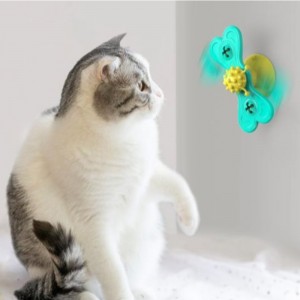 Γάτα ανεμόμυλος παιχνίδι αστείο μασάζ περιστρεφόμενα παιχνίδια γάτα με μπάλα catnip δόντια καθαρισμού κατοικίδιων ζώων