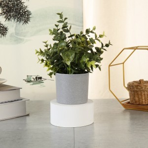 Υψηλή προσομοίωση πραγματική άγγιξε τεχνητά πράσινα φυτά σε κατσαρόλα για διακόσμηση σπιτιού