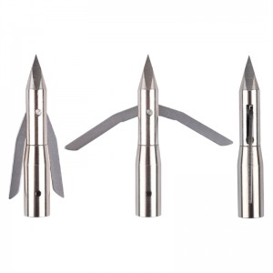 Nika Archery 151042 287 Grain 3 Blades Broadhead με ανοξείδωτο χάλυβα λεπίδες Crossbow κυνήγι βέλους
