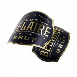 Προσαρμοσμένο πολυτελές αυτοκόλλητο αυτοκόλλητο χρυσό αυτοκόλλητο αυτοκόλλητο ανάγλυφο προσωπικό αλουμινένιο μεταλλικό κρασί...