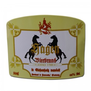 Προσαρμοσμένο πολυτελές αυτοκόλλητο αυτοκόλλητο χρυσό αυτοκόλλητο αυτοκόλλητο ανάγλυφο προσωπικό αλουμινένιο μεταλλικό κρασί...