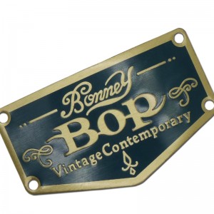 Yongfu hardware προσαρμοσμένο ορείχαλκο κενό πινακίδα τύπου οξέος χαραγμένο πλάκα ονόματος χαλκού