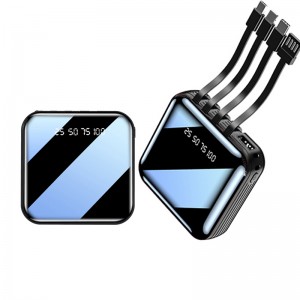 4 σε 1 Mirror 20000mAh Φορητή LED φως γρήγορη φόρτιση Τράπεζα ισχύος