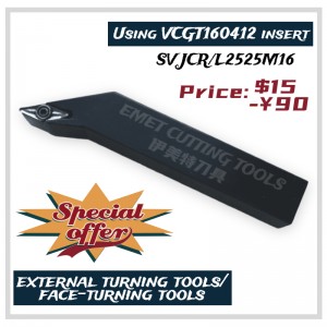 Εργαλεία κοπής EMET, εξωτερικά εργαλεία στροφής, εργαλεία στροφής με πρόσωπο, εργαλεία στροφής με χάλυβα, svjcr2525m16, svjc/svjp, svqc/svqp, svhc/svhp, ...