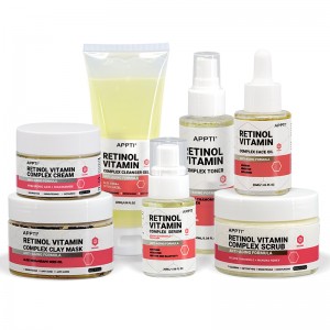 Ελεύθερη βιταμίνη του προσώπου C Skin Care Set Φυσική ενυδατική λεύκανση ρετινόλη βιταμίνη C ορός Ιδιωτική ετικέτα φροντίδα προσώπου
