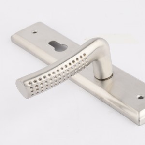 6003 Long Plate Door Handle Stean Steel Lever Set, Modern Contemporary Mortise Lock