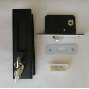 1701 συρόμενο αχυρώνα πόρτα Mortise Latch Lock Invisible Door Locks Handle με κλειδιά για συρόμενη ξύλινη πόρτα αχυρώνα